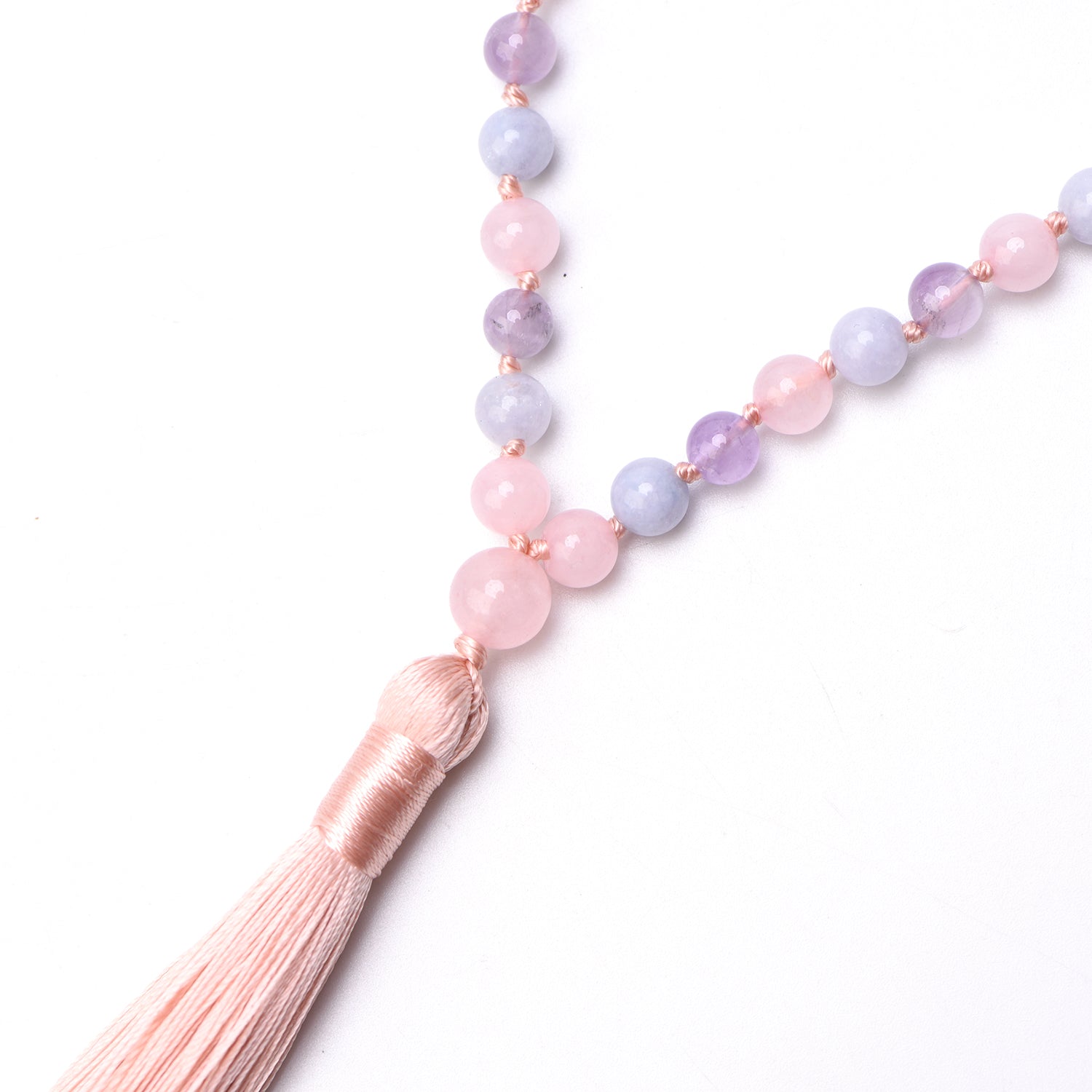 JUST LOVE - Amethyst & Morganit Mala Kette