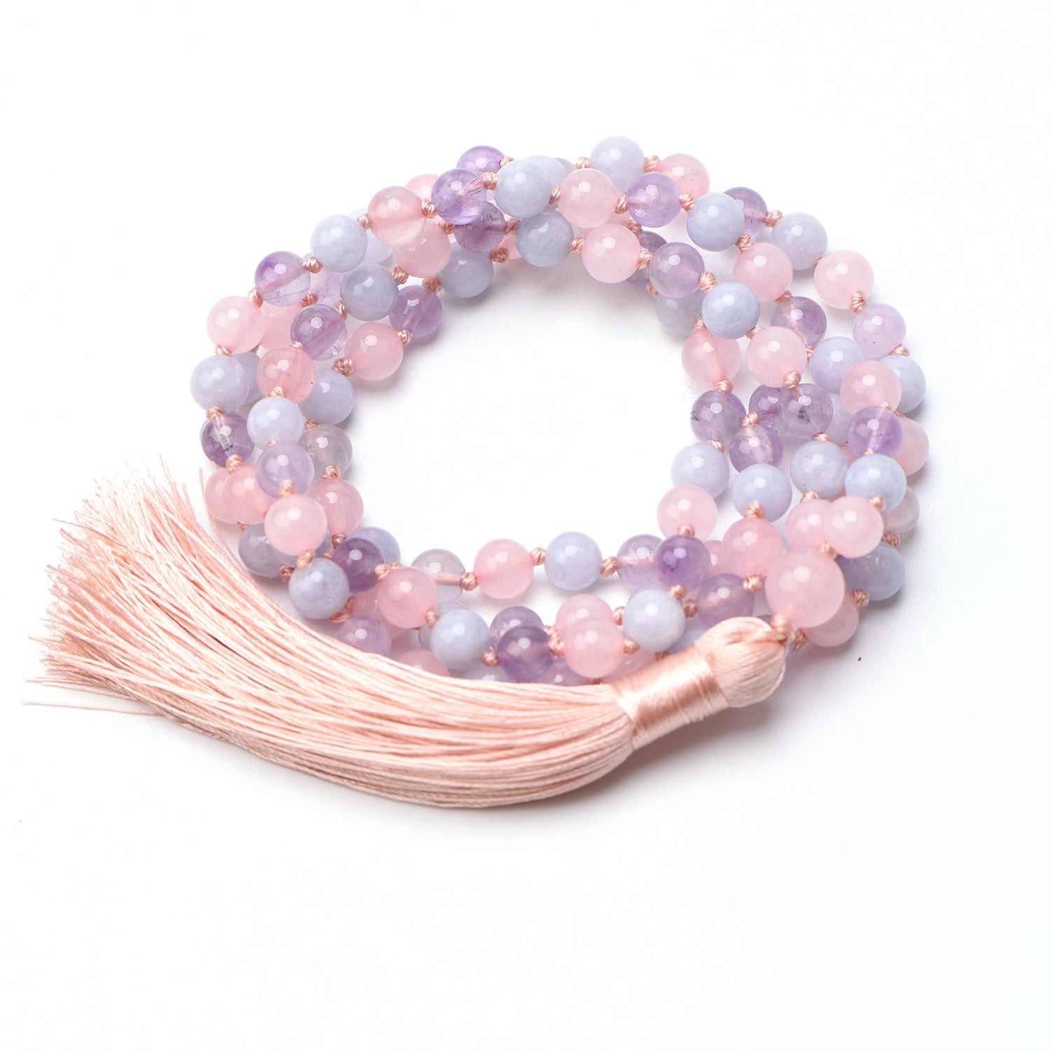 JUST LOVE - Amethyst & Morganit Mala Kette