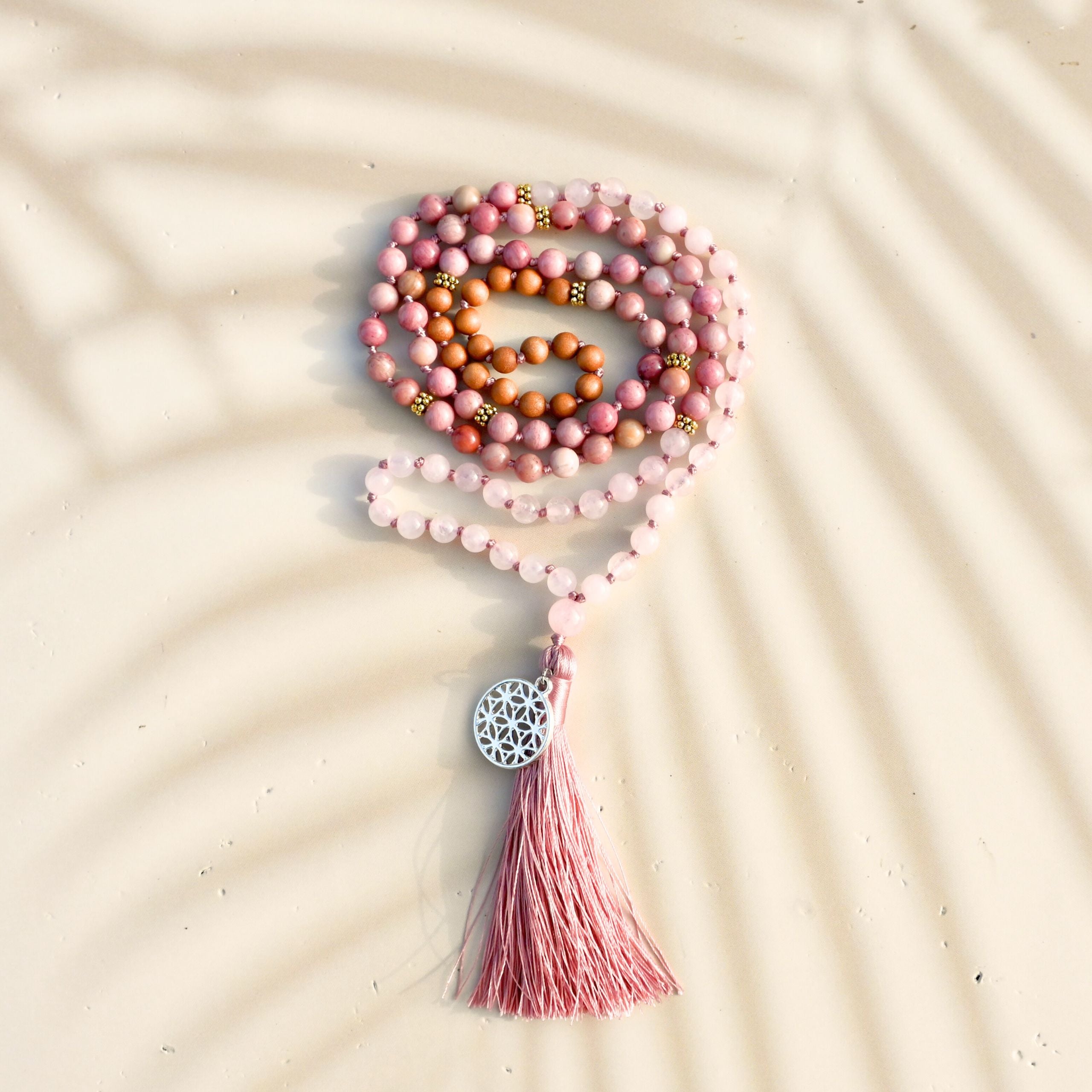 RHODOCHROSIT ROSENQUARZ - Mala Kette