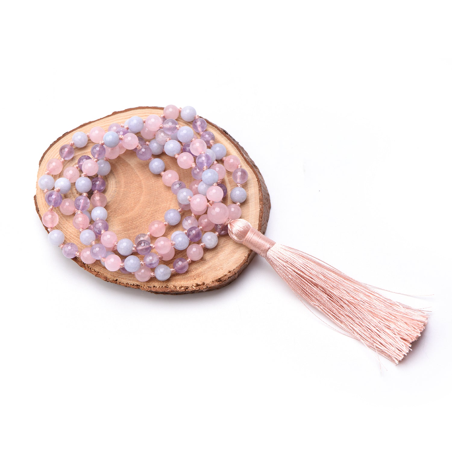 JUST LOVE - Amethyst & Morganit Mala Kette