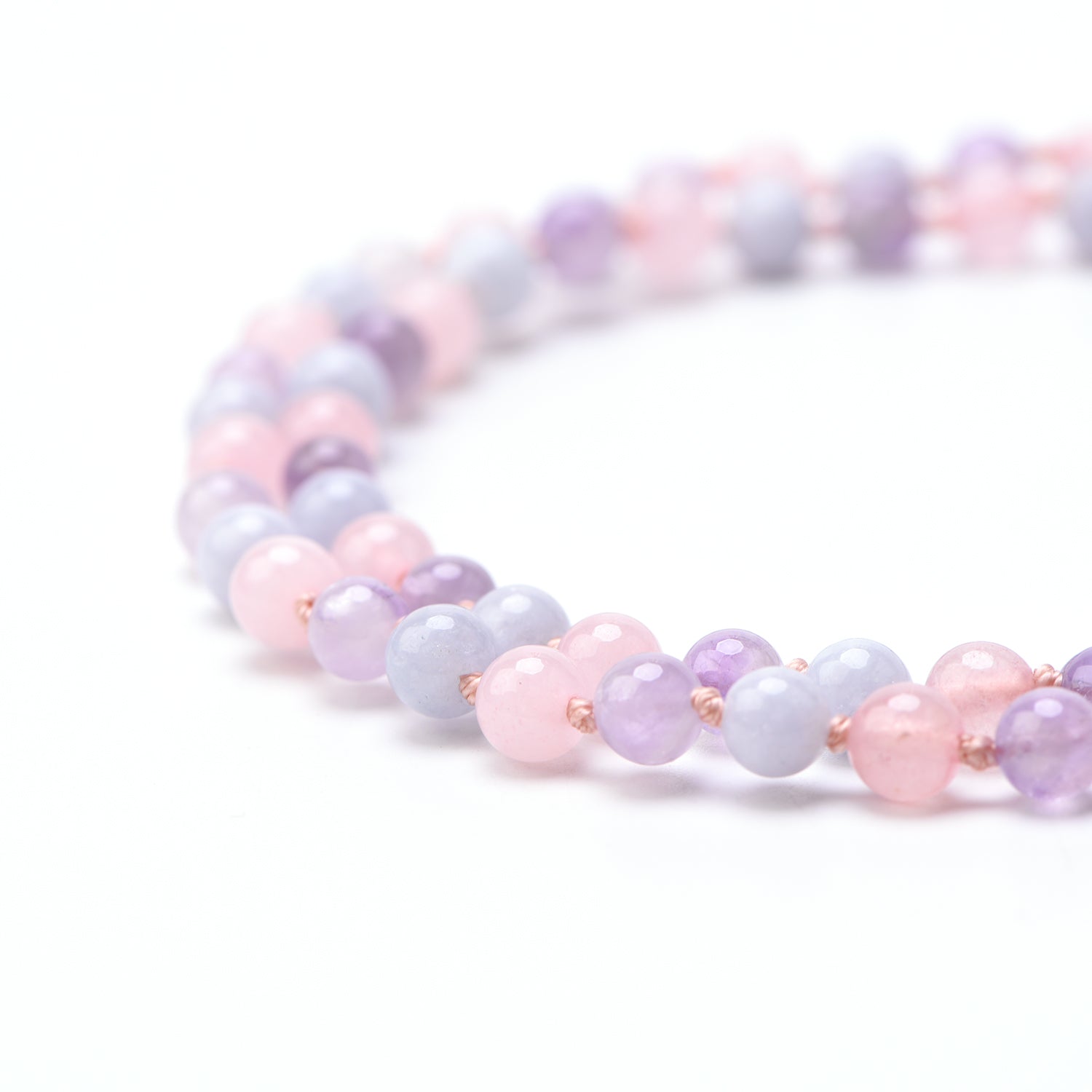 JUST LOVE - Amethyst & Morganit Mala Kette