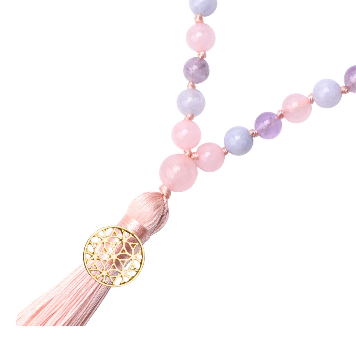 JUST LOVE - Amethyst & Morganit Mala Kette