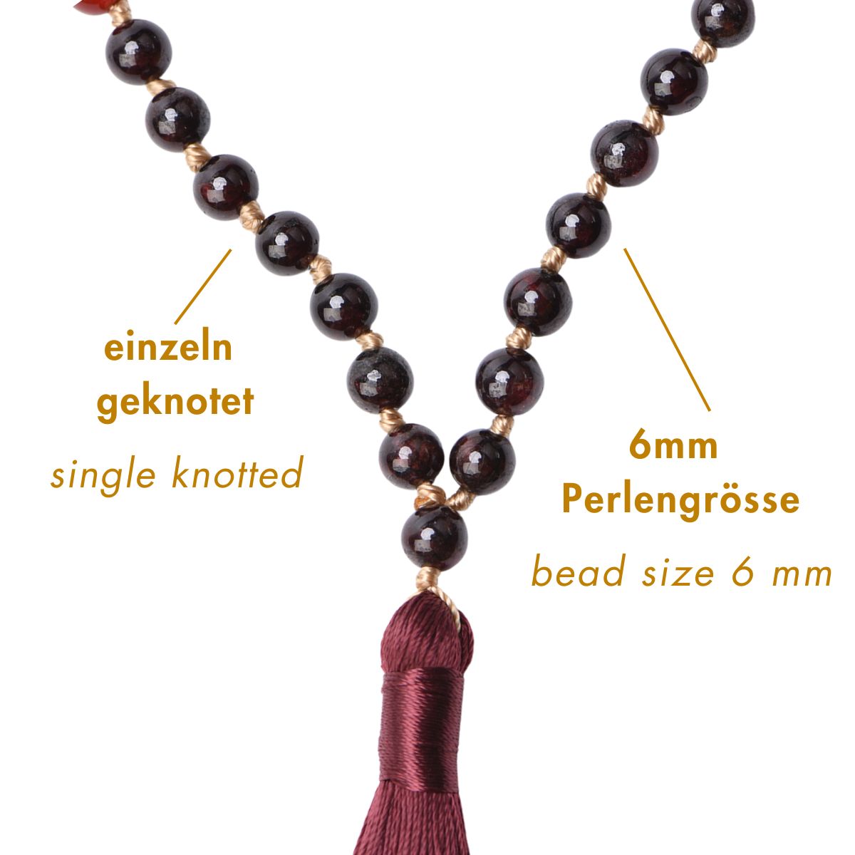 INNER SUN - Mala Kette aus Citrin, Granat & Achat