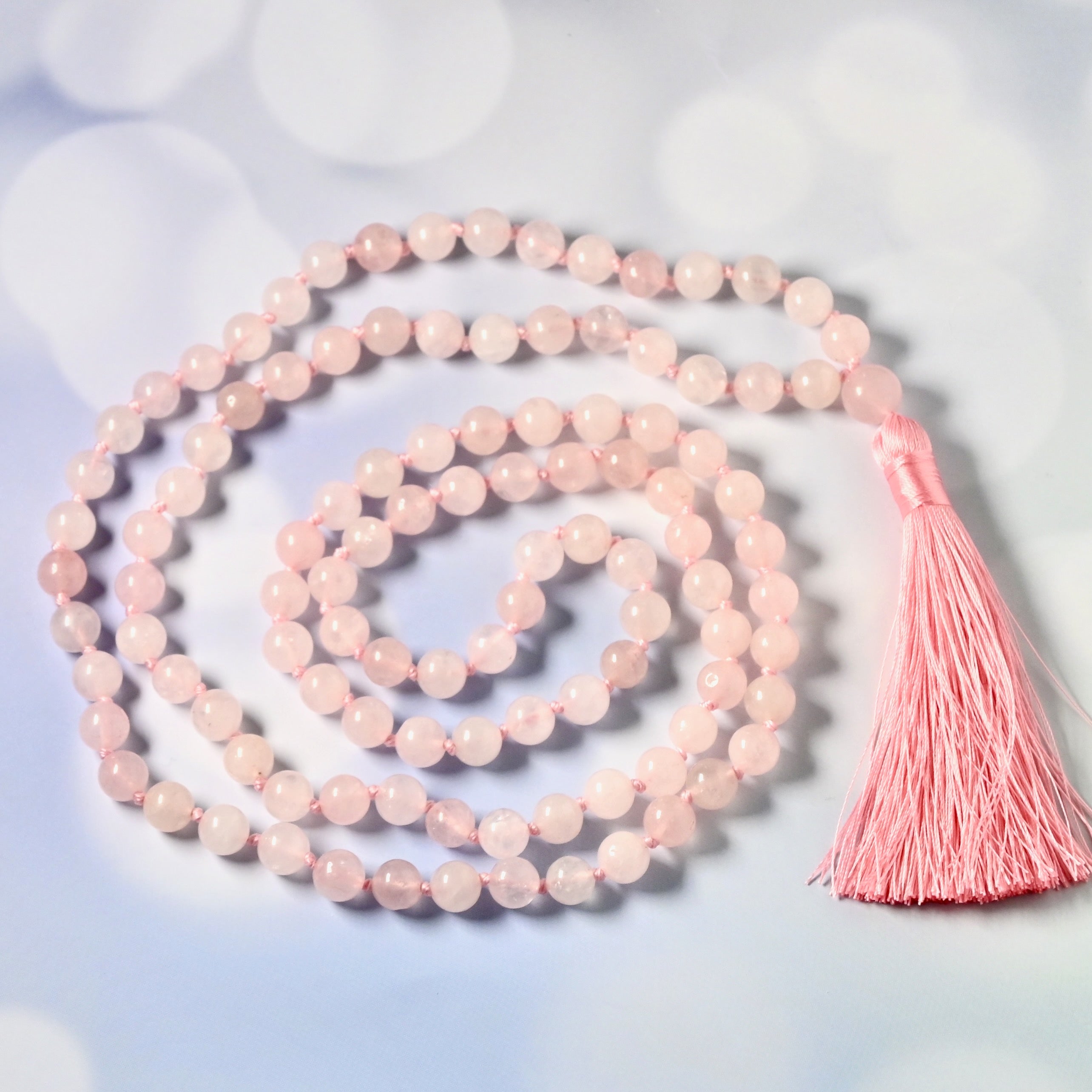 LOVE ROSE - Rosenquarz Mala Kette