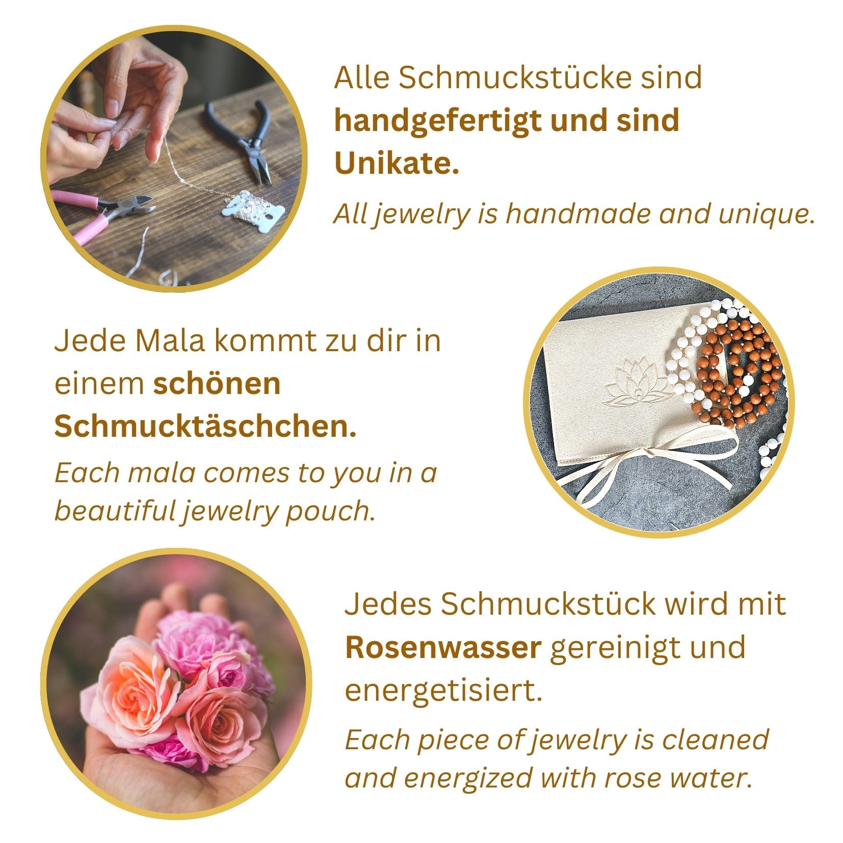 GODDESS Mala - Rhodochrosit Rosenquarz Yoga Kette