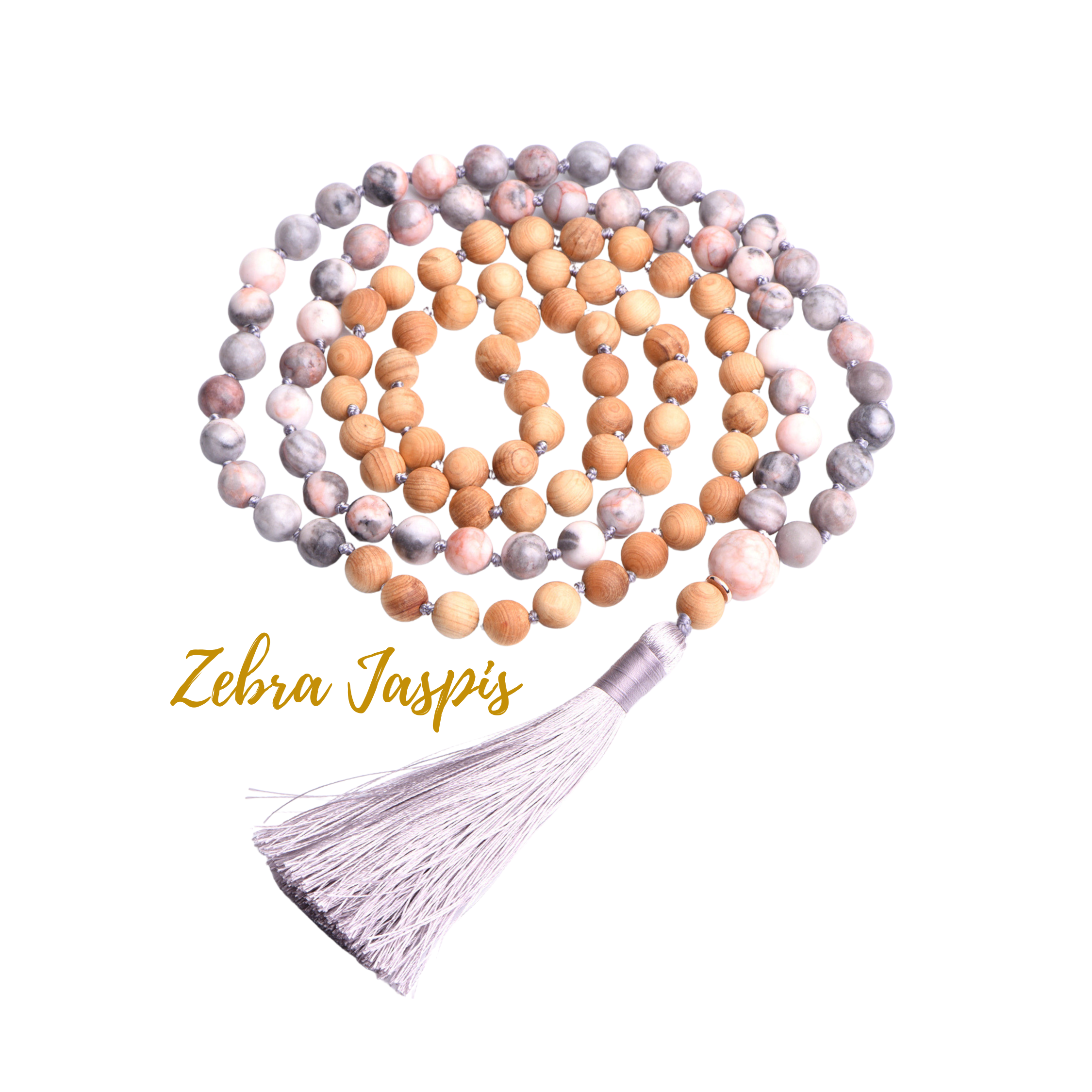 FEELLIGHT - ZEBRA JASPIS - THUJA Mala Kette
