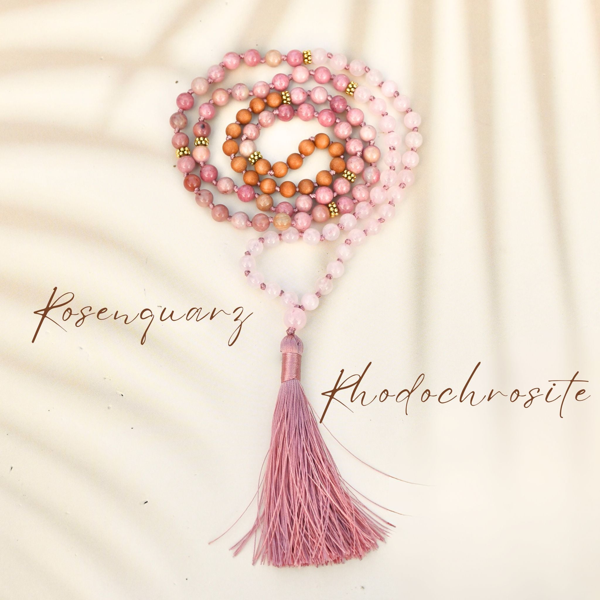 RHODOCHROSIT ROSENQUARZ - Mala Kette