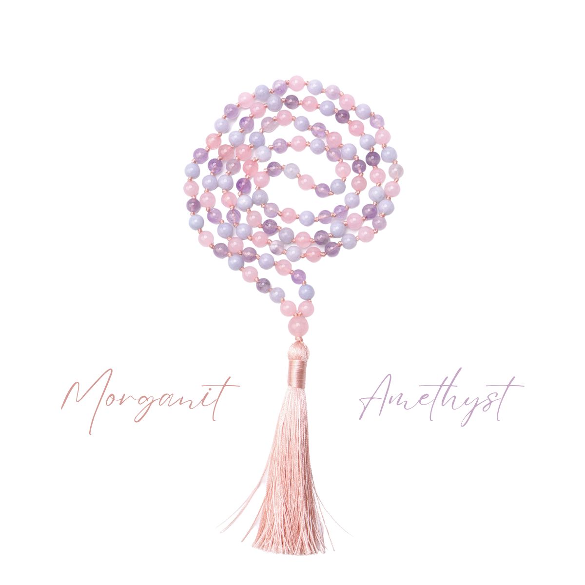 JUST LOVE - Amethyst & Morganit Mala Kette