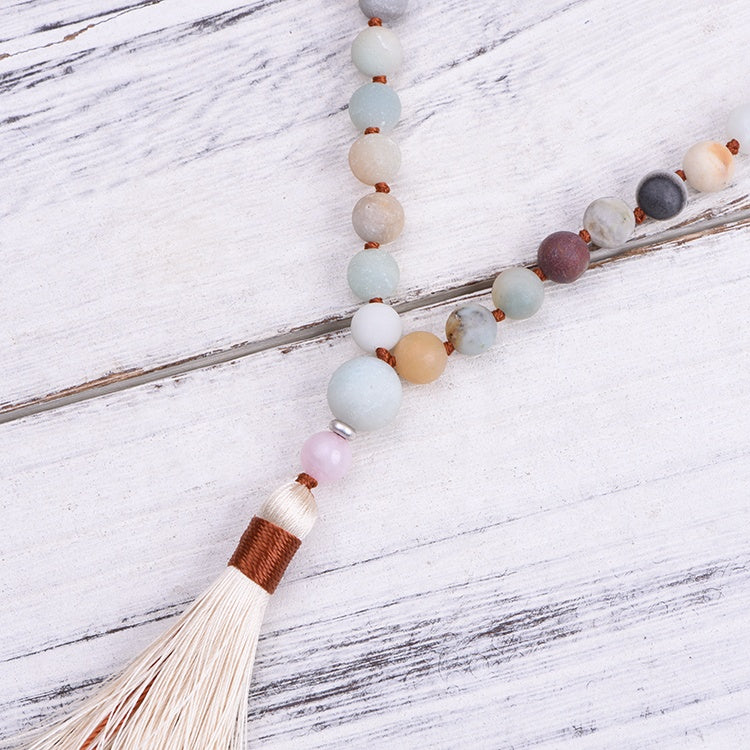 HAPPINESS  - Amazonit Mala Kette &
