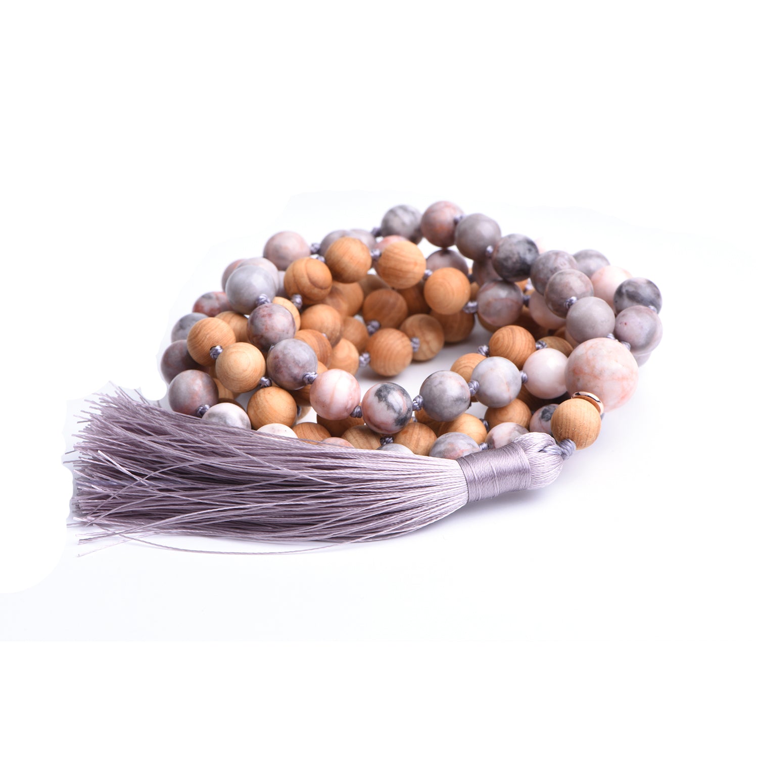 FEELLIGHT - ZEBRA JASPIS - THUJA Mala Kette