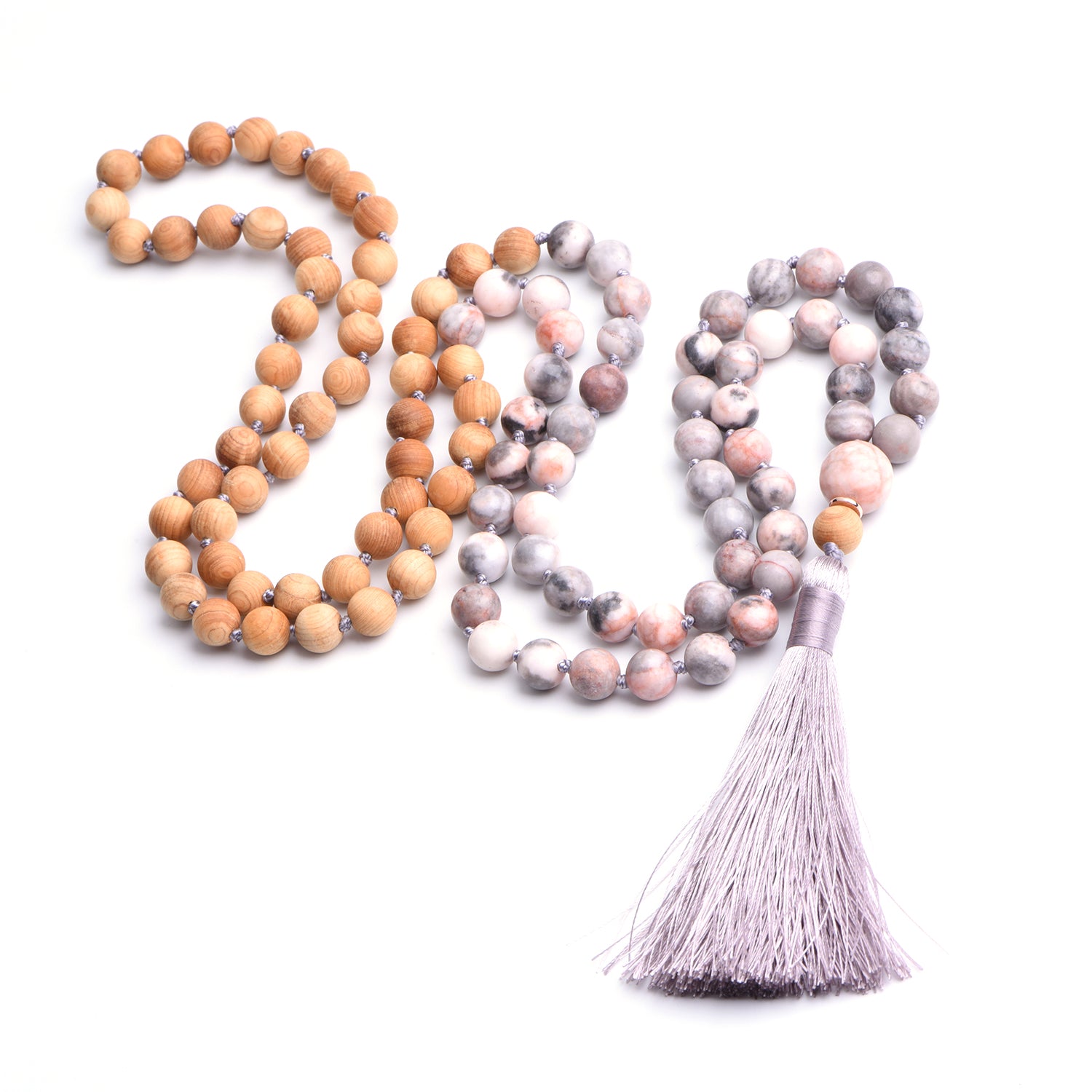 FEELLIGHT - ZEBRA JASPIS - THUJA Mala Kette