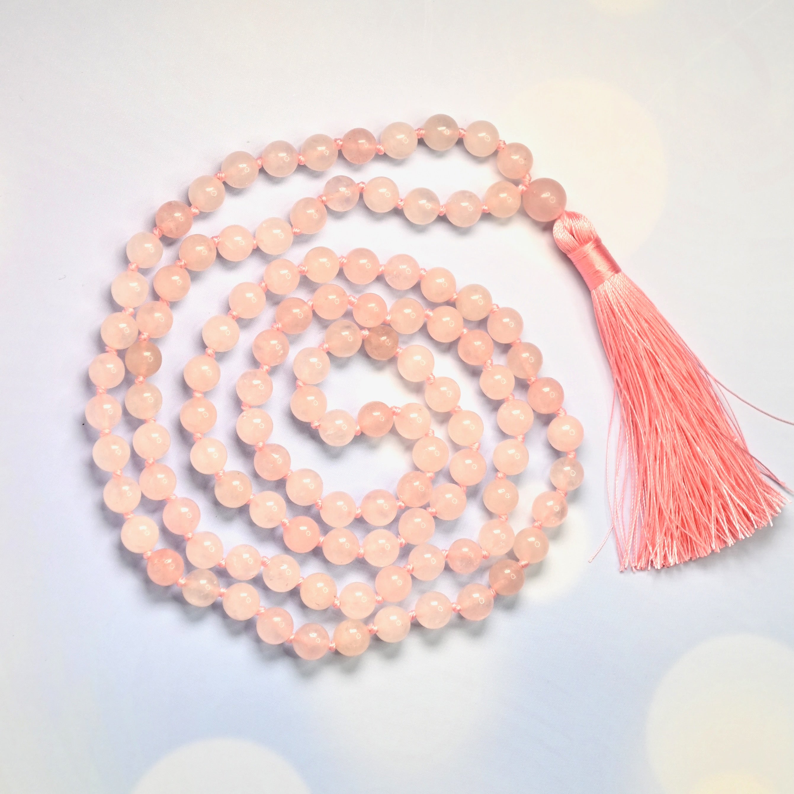 LOVE ROSE - Rosenquarz Mala Kette