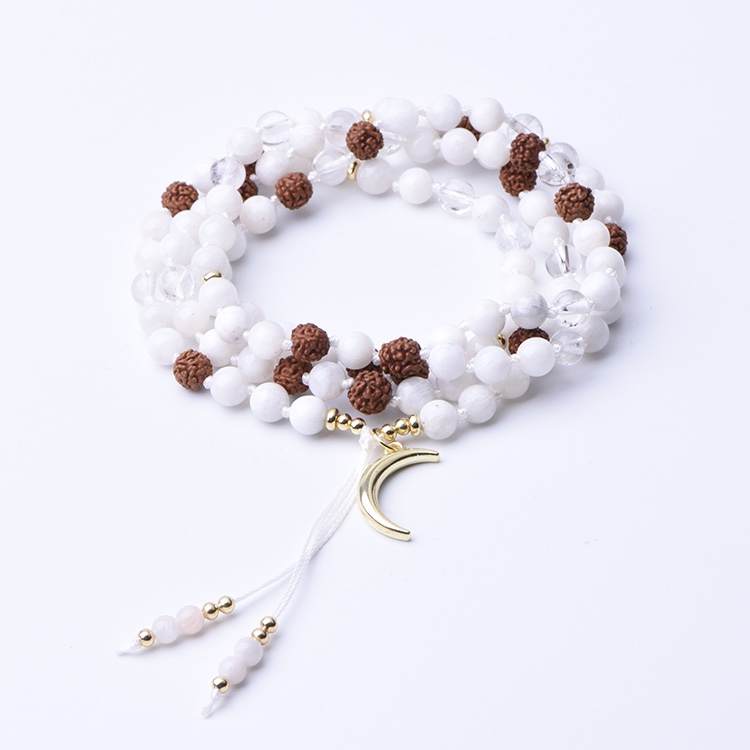 LA LUNA – Mondstein & Bergkristall & Rudraksha Mala