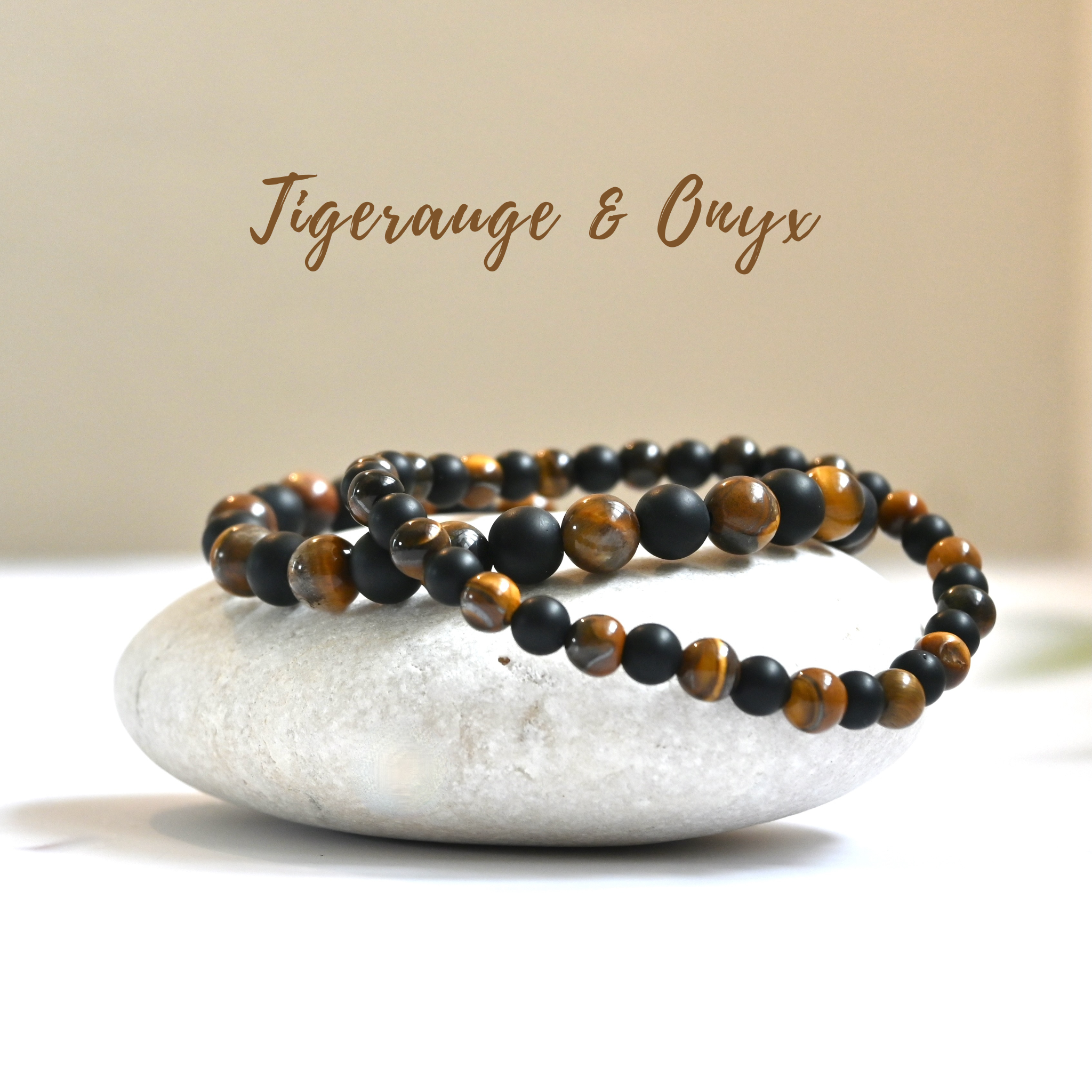 WILD TIGER - Tigerauge & Onyx Bracelet